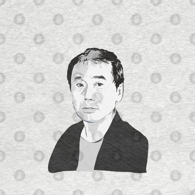 Haruki Murakami portrait by Slownessi